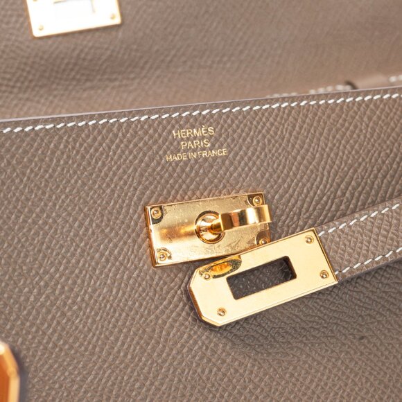 Hermes Kelly To Go Etoupe Epsom Leather GHW Wallet - Picture 10 of 14